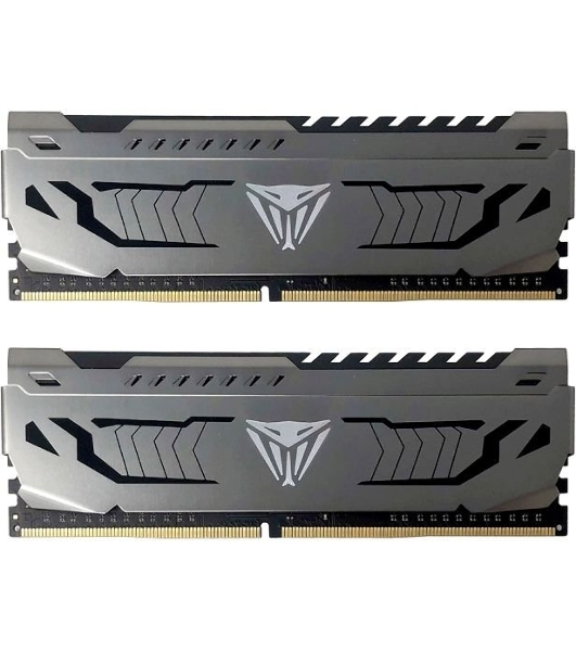 Оперативная память Patriot Viper Steel, DDR4, 8GB (2x4GB), 3200MHz, CL16, DIMM, с радиатором, черный
