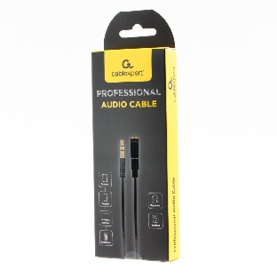 Кабель аудио удлинительный Cablexpert CCAB-02-35MF-1MB. 3.5 Jack (M)/3.5 Jack (F), черный, 1м, блистер