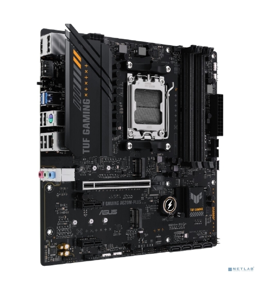 Материнская плата ASUS TUF GAMING A620M-PLUS, AM5, AMD A620, 4xDDR5, 4xSATA, 2xM.2, 1xPCI-E 4.0 x16, 2xPCI-E x1, 2xDP, 1xHDMI, 1x 2.5Gb LAN, 2xUSB-A 3.2 Gen 1, 4xUSB-A 2.0, 3x3.5 мм, 7.1, Micro-ATX
