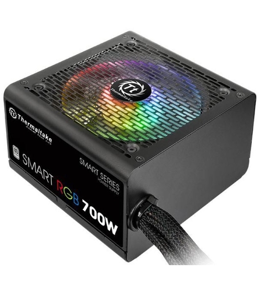 Блок питания Thermaltake Smart RGb (PS-SPR-0700NHSAWE-1), 700Вт, 80 PLUS, 120мм, черный