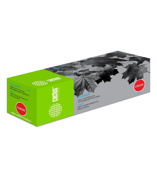 Картридж лазерный Cactus CS-C045HC голубой (2200 стр.) для Canon LBP 611Cn/613Cdw/631Cn/633Cdw/635Cx