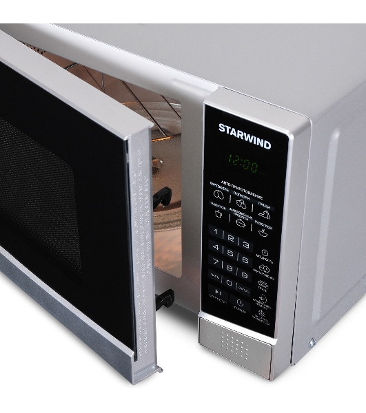 Микроволновая печь Starwind SMW2820 серебристый/черный, 20 л, 700 Вт, переключатели - сенсор