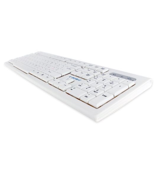 Клавиатура проводная Gembird KB-8354U, USB, бежевый/белый