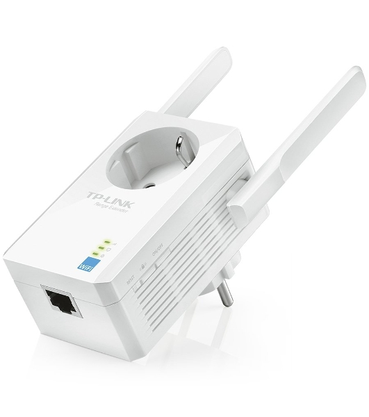 Сетевой адаптер TP-Link SOHO TL-WA860RE 300Mbps Wireless N Wall Plugged Range Extender with AC Passthrough, QCA(Atheros), 2T2R, 2.4GHz, 802.11b/g/n, 1 10/100Mbps LAN port, Range Extender button, Range Extender mode, suppo поставляется без кабеля RJ-45