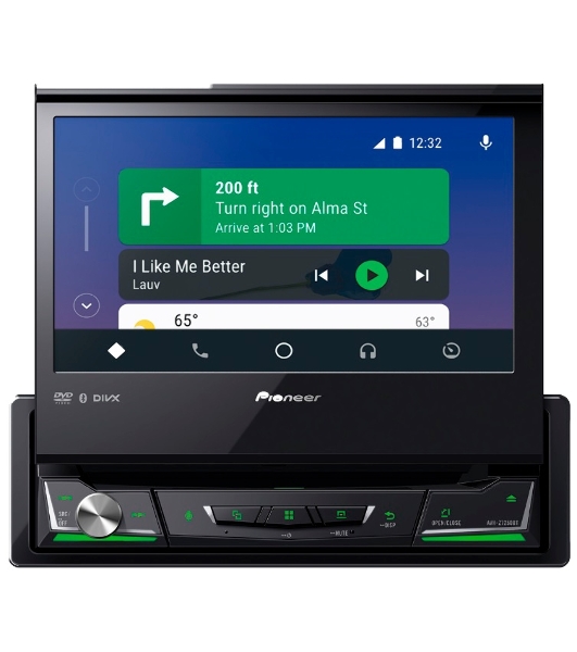 Автомагнитола Pioneer AVH-Z7250BT, 1 DIN, CD, Bluetooth, USB Type-A, AUX, CarPlay, пульт ДУ, съёмная панель