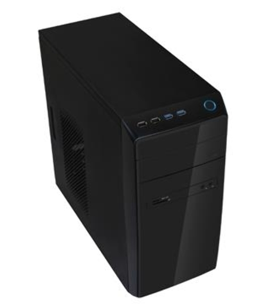Компьютерный корпус InWin POWERMAN ES726BK USB 3.0 (Mini Tower, mATX, 450W PM-450ATX, USBx2, USB 3.0x2 + Audio, черный)