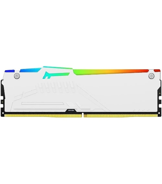 Оперативная память Kingston Fury Beast, DDR5, 32Gb (1x32Gb), 5600MHz, CL40, DIMM, с радиаторами, RGb, белый