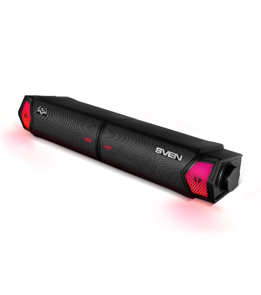 Саундбар мини SVEN SB-G1450, черный (10 Вт, питание USB, Bluetooth, подсветка)