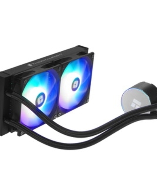 Водяное охлаждение для процессора Thermalright Grand Vision 240 (240mm, LED, Black, ARGB/Fans: 2x120mm, 80.45CFM, 29.4dBA, 2150RPM/Pump height 72.5mm, 6400RPM, Rad thickness 27mm/S: 1700, 1200, 1851, 115X, 2011, 2066, AM5, AM4)