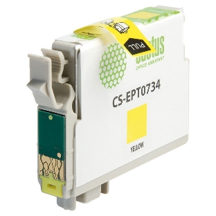 Картридж струйный Cactus CS-EPT0734 (T0734) желтый (11,4 мл) для Epson Stylus С79/C110/СХ3900/CX4900/CX5900/CX7300/CX8300/CX9300