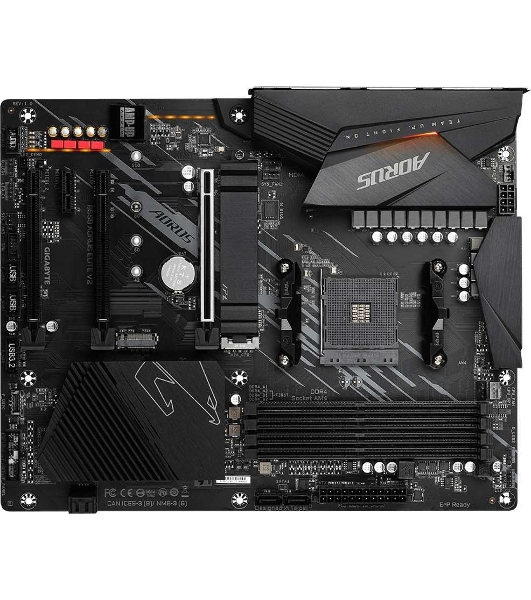 Материнская плата Gigabyte B550 AORUS ELITE V2, AM4, AMD B550, 4xDDR4, 4xSATA, 2xM.2, 1xPCIe 4.0 x16, 1xPCIe 3.0 x16, 2xPCIe 3.0 x1, 1xHDMI, 1xDP, 1x2.5Gb LAN, 1xUSB-C 10Gbps, 4xUSB-A 10Gbps, 4xUSB-A 5Gbps, 2xUSB-A 2.0, 3x3.5 мм, 7.1, ATX