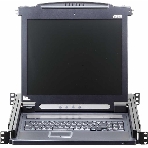 ЖК-монитор 17' с клавиатурой, выдвижной, 1U, RAL 7021 Console with LCD screen 17', фото7