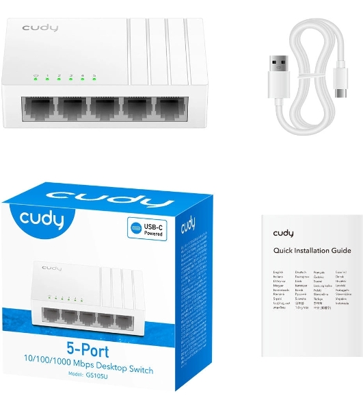 Коммутатор Cudy GS105U, 5×1 Гбит/с