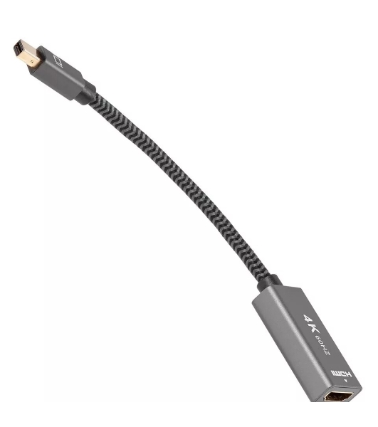 Адаптер miniDP --> HDMI-F 0.15м, оплетка, 4K@60Hz, Telecom (TA565)