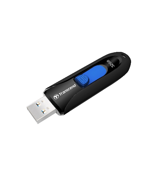 Флешка USB Transcend Jetflash 790 (TS32GJF790K), 32Gb, USB 3.0, R/W 70/25, черный/синий