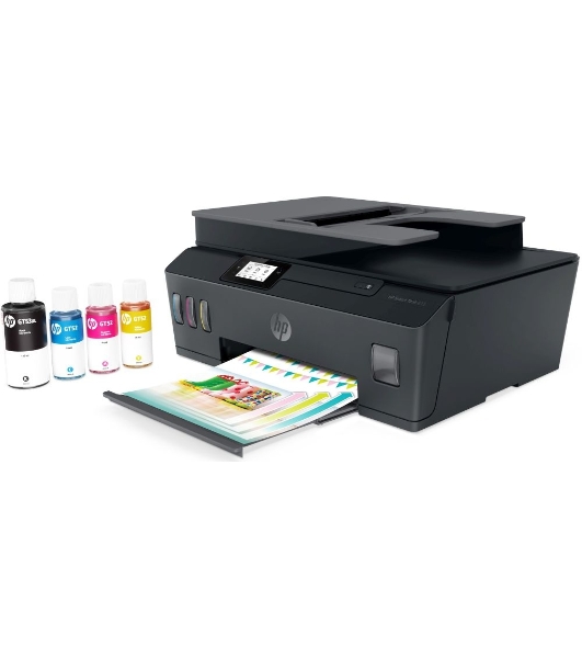 МФУ струйное HP Smart Tank 615 AiO (Y0F71A), A4, цветной, печ. до 22 стр/мин. (ч/б) до 16 стр/мин. (цвет), скан. до 5 стр/мин. (ч/б) 3 стр/мин. (цвет), 1200 x 1200 dpi (ч/б печать, скан.) 1200 x 4800 dpi (печать цвет), USB, Wi-Fi, BlueTooth, Air Print, Mopria