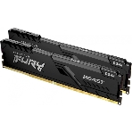 Оперативная память Kingston Fury Beast, DDR4, 16GB (2x8GB), 3200MHz, CL16, DIMM, с радиатором, черный, фото 1