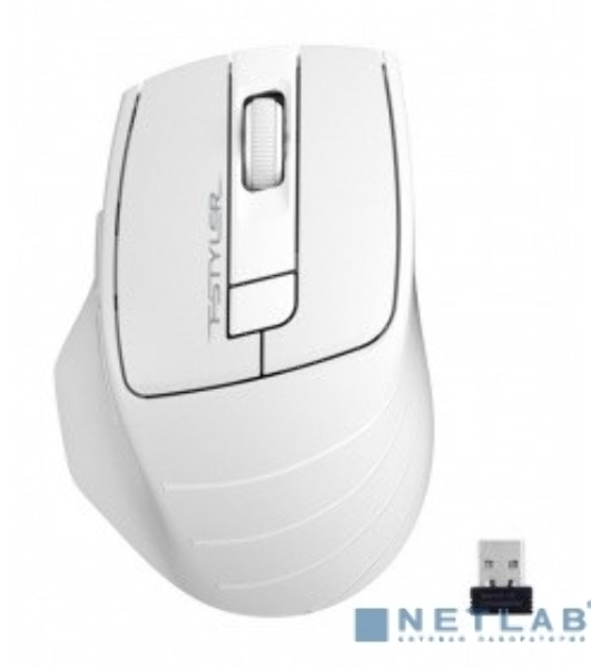 Мышь беспроводная A4Tech Fstyler FG30 белый/серый, 2000 dpi, радиоканал, USB, кнопки - 5