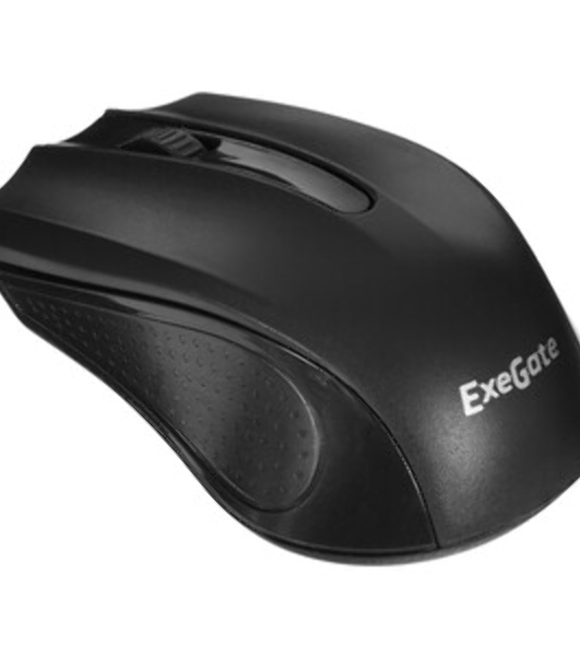 Мышь беспроводная ExeGate Professional Standard SR-9023 черный, 1200 dpi, радиоканал, USB, кнопки - 3