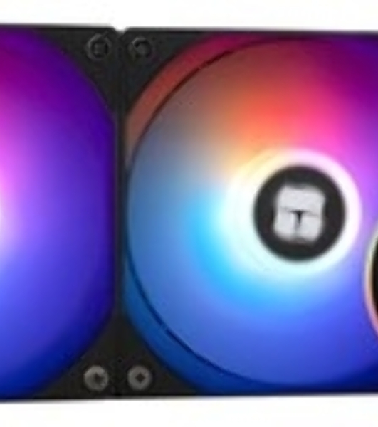 Водяное охлаждение для процессора Thermalright Grand Vision 240 (240mm, LED, Black, ARGB/Fans: 2x120mm, 80.45CFM, 29.4dBA, 2150RPM/Pump height 72.5mm, 6400RPM, Rad thickness 27mm/S: 1700, 1200, 1851, 115X, 2011, 2066, AM5, AM4)
