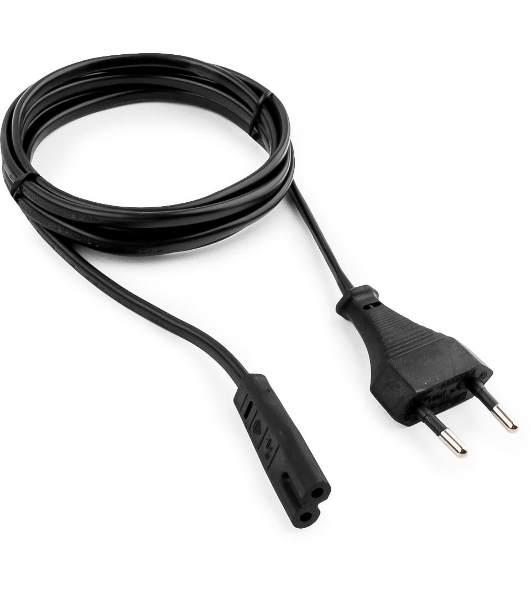 Кабель питания для ноутбуков, аудио/видео техники Cablexpert/Gembird PC-184/2-1.8М, 1.8м, 2-pin, черный, пакет