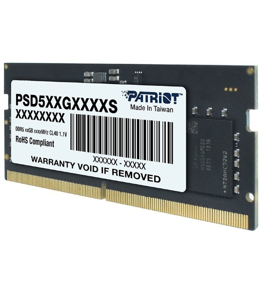 Оперативная память Patriot Signature, DDR5, 16GB (1x16 GB), 5600 MHz, CL46, SO-DIMM