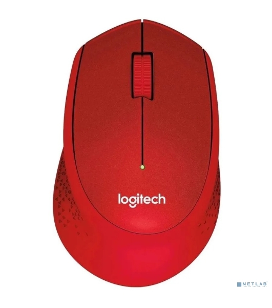 Мышь беспроводная Logitech M280 красный, 1000 dpi, радиоканал, USB, кнопки - 3