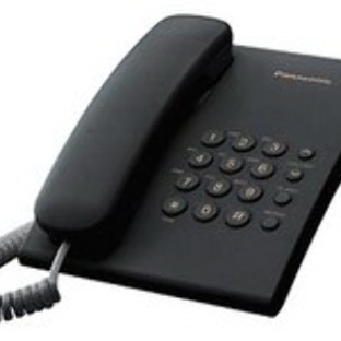 Телефон проводной Panasonic KX-TS2350RUB черный повтор номера, регул-ка громкости, кр.на стену