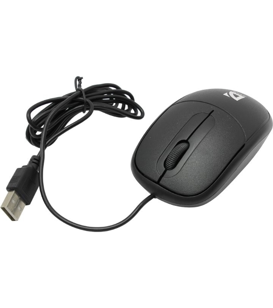 Мышь проводная Defender Datum MS-980 черный, 1000 dpi, USB, кнопки - 3