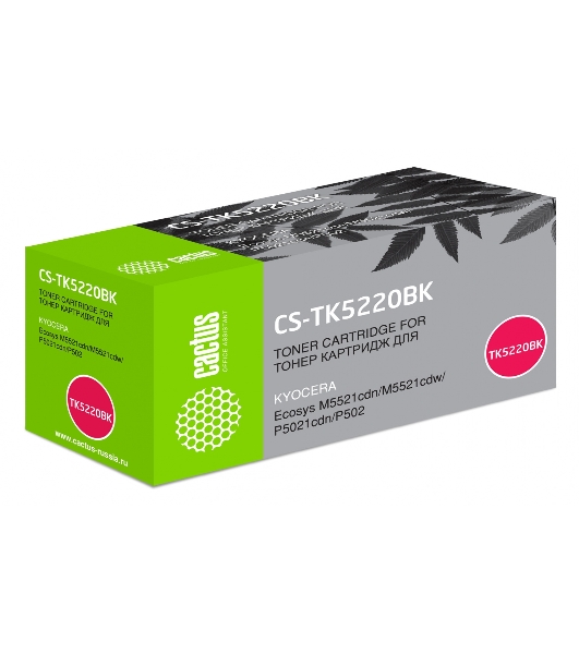 Картридж лазерный Cactus CS-TK5220BK черный (1200 стр.) для Kyocera Ecosys M5521cdn/M5521cdw/P5021cdn/P5021cdw