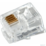 Разъем телефонный Rexant UTP, RJ-14 (6P4C), CAT 3, фото 1