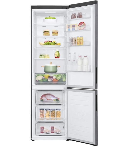 Холодильник LG GA-B509CLSL графитовый двухкамерный 277/107л морозилка снизу, No Frost