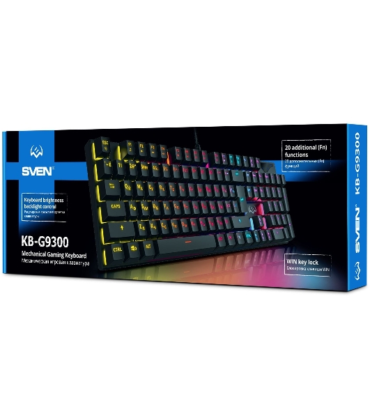 Клавиатура SVEN KB-G9300 проводная, USB Type-A, чёрный