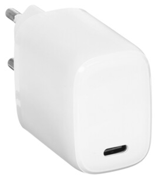 Сетевое зарядное устройство Qumo Energy light PD 20Вт, (модель 0105), USB Type-C PD, + кабель 1м. Type-C на Type-C, белый