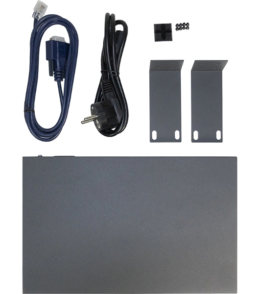 Коммутатор Managed L2 Switch 8x1000Base-T, 2x1000Base-X SFP, RJ45 Console, 19' w/brackets