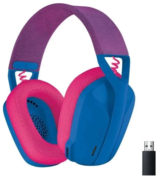 Гарнитура Logitech G435 синий/розовый, беспроводная, Bluetooth/USB, до 18 ч