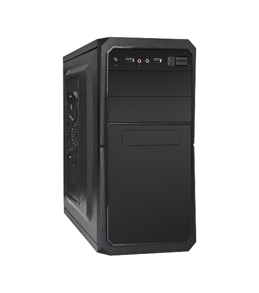 Компьютерный корпус Minitower ExeGate BA-202-UNS350 (mATX, БП UNS350 с вент. 12см, 2хUSB, аудио, черный)