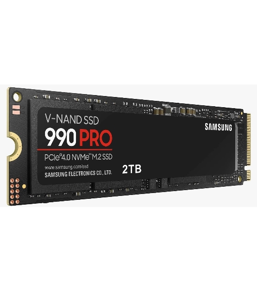 Накопитель SSD Samsung 990 PRO, 2Tb, PCIe 4.0 x4, M.2 2280, NVMe, R/W 7450/6900