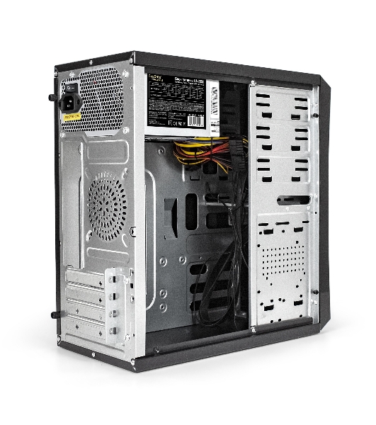 Компьютерный корпус Minitower ExeGate BA-202-UNS350 (mATX, БП UNS350 с вент. 12см, 2хUSB, аудио, черный)
