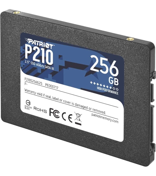 Накопитель SSD Patriot P210, 256Gb, SATA III, 2.5', R/W 500/400