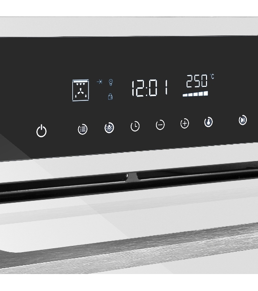 Шкаф духовой электрический Maunfeld AEOD60103W, 60л, дверца с 3 стеклами, белый