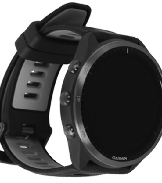 Умные часы Garmin Forerunner 965, 1.4' AMOLED, Wi-Fi, Bluetooth, NFC, GPS, 50м, черный / серый