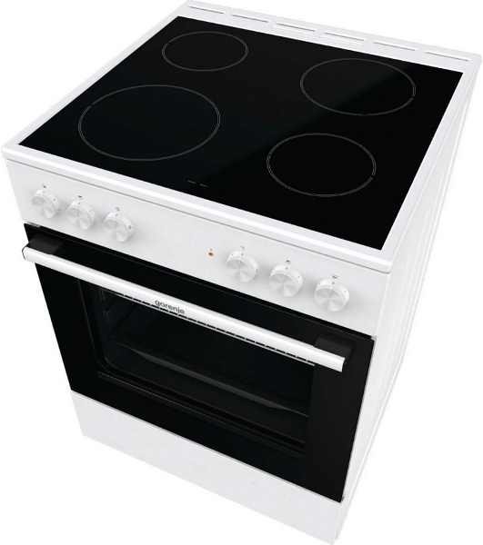 Плита электрическая Gorenje GEC6A11WG белый, конфорок 4 шт, духовка 65 л, 60 см x 85 см x 60 см
