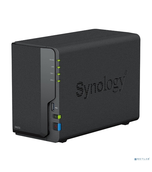 СХД настольное исполнение SYNOLOGY 2BAY NO HDD DS223