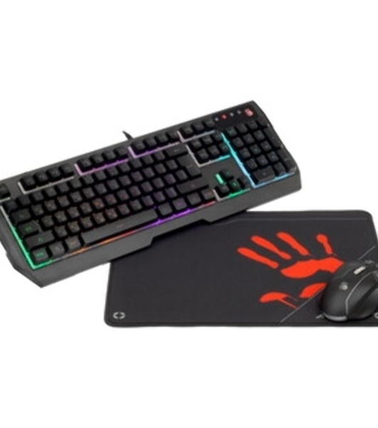 Комплект клавиатура+мышь A4Tech Bloody B1700 проводной, USB, 6000 DPI, чёрный