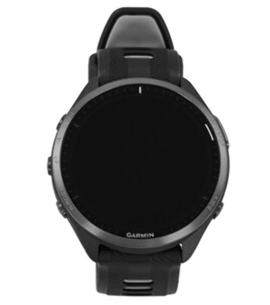 Умные часы Garmin Forerunner 965, 1.4' AMOLED, Wi-Fi, Bluetooth, NFC, GPS, 50м, черный / серый