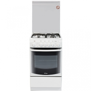 Плита комбинированная De Luxe 506031.00ГЭ (КР) белый, конфорок 4 шт, духовка 60 л, 50 см x 85 см x 60 см