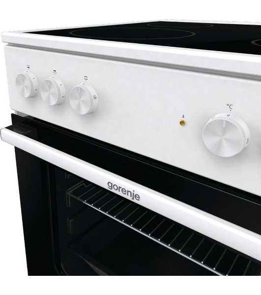Плита электрическая Gorenje GEC6A11WG белый, конфорок 4 шт, духовка 65 л, 60 см x 85 см x 60 см