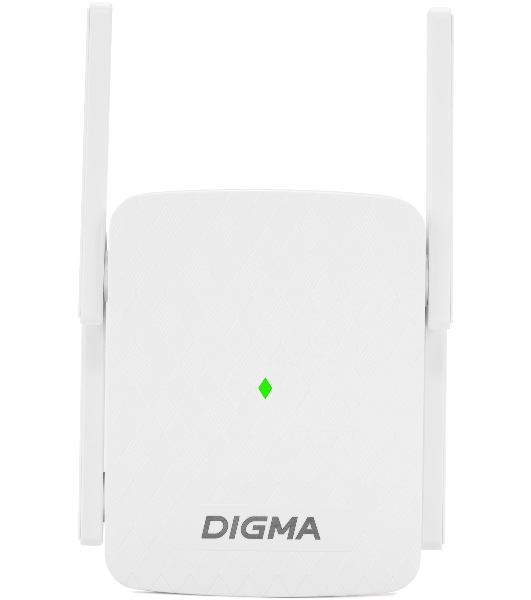 Повторитель беспроводного сигнала Digma D-WR310 (D-WR310V2) N300 Wi-Fi белый