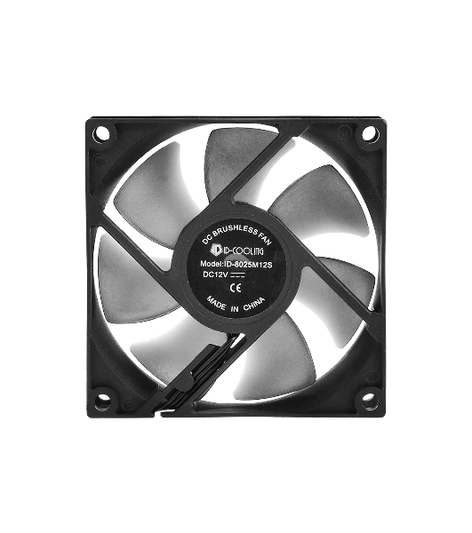 Вентилятор для корпуса ID-Cooling NO-8025-SD черный, 80 мм, 2000 об/мин, 21 дБ, 3 pin